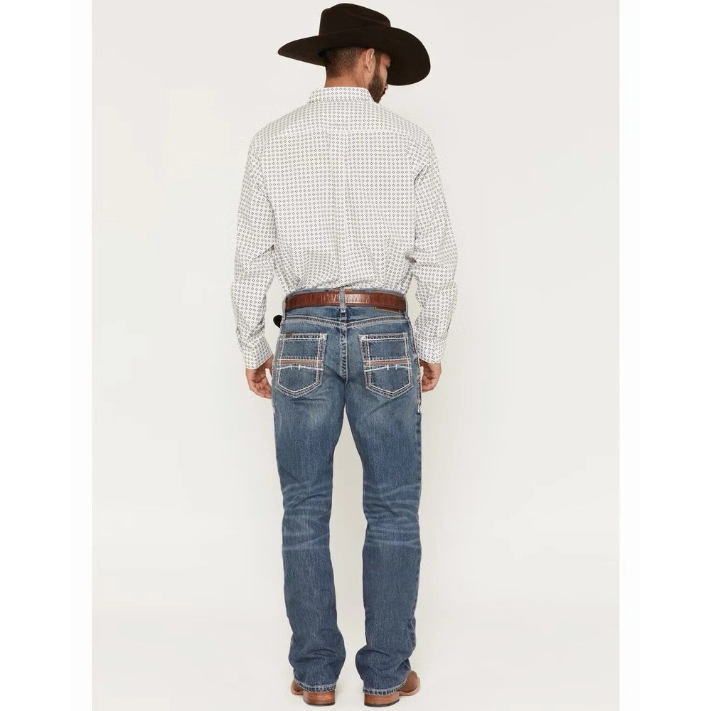 Ariat Mens M4 Coltrane Durango Low Rise Boot Cut Jeans Medium Wash Size 34x30